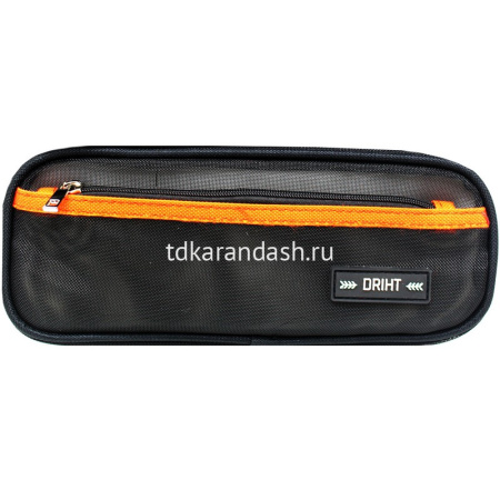 Пенал "Driht" 22х9х6см прямоугольный, 1 отделение, 1 карман, с ручкой, сетка, черный DB23135 от магазина "Карандаш"