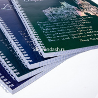 Тетрадь А4 96л клетка "Блеск столиц" на спирали тиснение фольгой 4 дизайна 96Т4фВ1гр/066230 от магазина "Карандаш"