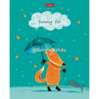 Тетрадь А5 48л клетка "Funny fox" на скобе матовая ламинация 5 дизайнов 48Т5лВ1/068331 от магазина "Карандаш"