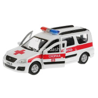 Картинка Машина "Lada Largus. Скорая помощь" белая, инерционная, металл 12см (открывающиеся двери) от магазина "Карандаш" Машина "Lada Largus. Скорая помощь" белая, инерционная, металл 12см (открывающиеся двери) от магазина "Карандаш"