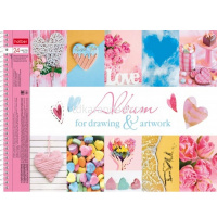 Альбом для рисования А4 24л "Калейдоскоп Моментов" на спирали, перфорация на отрыв,5 дизайнов 067381 от магазина "Карандаш"