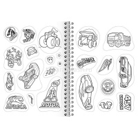 Раскраска-стикербук "Для мальчиков" А5 на спирали 12стр. 12 наклеек 12Р5нгр_32169/090287 от магазина "Карандаш"