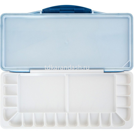 Палитра 27х12х2,5см прямоугольная 18 ячеек с крышкой, пластик 249411890 от магазина "Карандаш"
