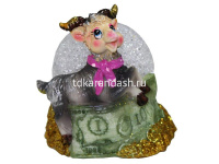 Статуэтка керам. Овечка с шаром 7см светящийся, 2 вида Y1240-14/1034 от магазина "Карандаш"