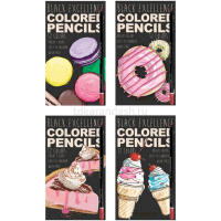 Карандаши 12 цвета "Black Excellence" трехгранные с точилкой пластиковые, картон, 4 вида 30-0124 от магазина "Карандаш"