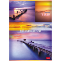 Тетрадь А4 96л клетка "Гаснет день в безбрежных небесах" на скобе 96Т4В3/047083 от магазина "Карандаш"