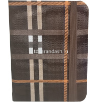 Бизнес-блокнот А7 80л "Клетка" на резинке, линия, обложка 7БЦ, резинка д/ручки, 4 цвета 5801-7 от магазина "Карандаш"