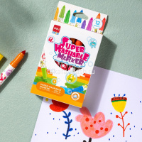 Фломастеры 12 цветов смываемые, картон EC155-12 от магазина "Карандаш"