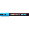 Маркер на водной основе "POSCA" голубой, пулевидный наконечник, толщина линии 1.8-2.5мм от магазина "Карандаш"