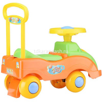 Каталка-автомобиль "Тик-Так" 48х26х33см зелено-оранжевая, пластик У873 от магазина "Карандаш"