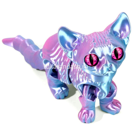 Фигурка 3D "Кошка" 17см подвижная, пластик, 6 цветов 11265-24 от магазина "Карандаш"