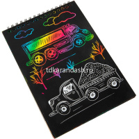 Альбом с гравюрами 14х20см 10л. "Транспорт" (в комплекте пластиковый штихель) GHPB-04 от магазина "Карандаш"