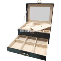 Шкатулка 23х17х10,5см кожзам черная Y10609-24 от магазина "Карандаш"