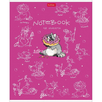 Тетрадь А5 48л клетка "Забавные животные" на скобе 5 дизайнов 48Т5В1/068128 от магазина "Карандаш"