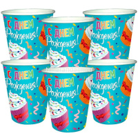 Набор стаканов 0,2л "Капкейки" 6шт P 6072926 от магазина "Карандаш"