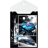 Папка-конверт на кнопке "Гонки" 158х114мм вертикальный, полипропилен 0,18мм 69031 от магазина "Карандаш"