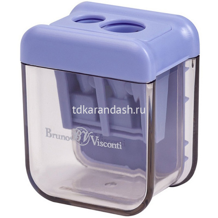 Точилка 2 отв. "Easysharp. Лабиринт" 37х28х43мм с контейнером, пластик, 4 вида 35-0045 от магазина "Карандаш"