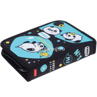 Пенал "Панда энерджи" 20х14х4см прямоугольный, одностворчатый, 2 откидные планки, ткань 089933 от магазина "Карандаш"