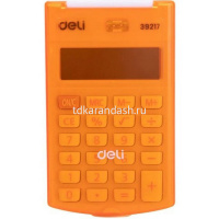 Калькулятор 8 разрядов 105х63х15мм с крышкой, белый/оранжевый E39217/OR от магазина "Карандаш"
