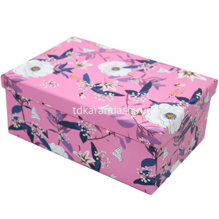 Коробка подарочная "Цветы" 28х21х12см картон M10-79