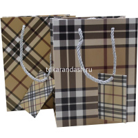 Пакет подарочный "Клетка" 31х40х12см 3 цвета 11457-24 от магазина "Карандаш"