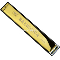 Гармошка губная 17,5х2,5см в футляре, металл/пластик, 4 цвета 11057-24 от магазина "Карандаш"