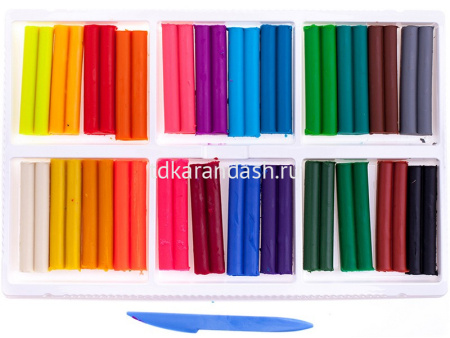 Пластилин 24 цвета 360гр. "Фантазия" восковой, со стеком, картон 25С 1525-08 от магазина "Карандаш"