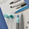 Набор капиллярных ручек 12цв 0,4мм "Sketch&Art" двусторонние трехгранные, линер/кисть 22-0082 от магазина "Карандаш"