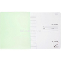 Тетрадь А5 12л линия "Зеленая" на скобе, пластиковая обложка 12Т5В2/083408 от магазина "Карандаш"