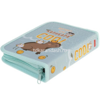 Пенал "Реально крутой Капибара" 20х14х3см прямоугольный, одностворчатый, 2 откидные планки, ткань от магазина "Карандаш"