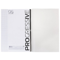 Тетрадь А4 96л клетка "Progressive. Серая" на скобе, пластиковая обложка 96Т4В1/084966 от магазина "Карандаш"