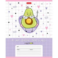 Тетрадь А5 12л клетка "Веселые Авокадики" на скобе 5 дизайнов 12Т5В1/067632 от магазина "Карандаш"