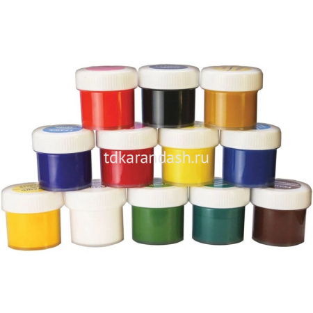 Гуашь 12 цветов 20мл "Классика" 19С 1277-08 от магазина "Карандаш"