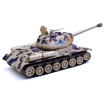 Танк р/у "Assault" 38х12,5см хаки, с аккумулятором, пластик (свет, звук) AKX534-2 от магазина "Карандаш"