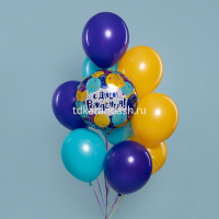 Шар воздушный 46см(18") Круг "С Днем Рождения! Воздушные шары" фольга 26192 от магазина "Карандаш"