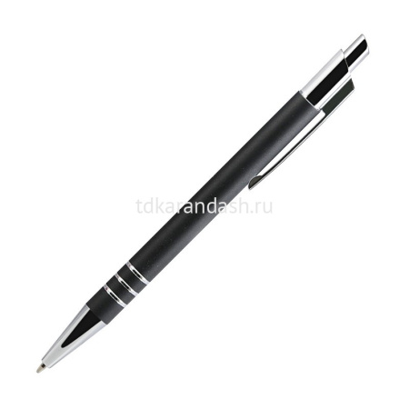 Ручка РШ "City" черный матовый сатин/серебро, корпус алюминий, отделка - хром 16BP4209-010