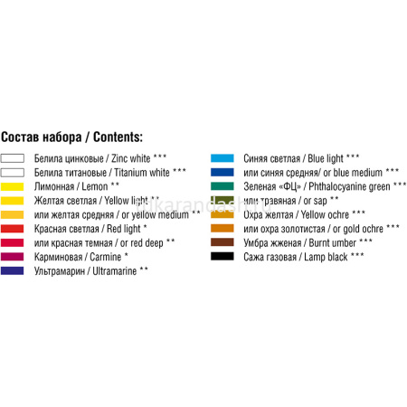 Краски масляные 12 цветов 10мл туба Сонет 2641099 от магазина "Карандаш"