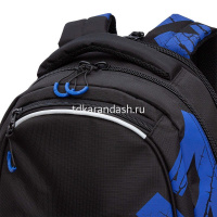 Картинка Рюкзак 32х42х22см, 1100гр, 2 отделения, 4 кармана, черный/синий RU-423-14/11 от магазина "Карандаш" Рюкзак 32х42х22см, 1100гр, 2 отделения, 4 кармана, черный/синий RU-423-14/11 от магазина "Карандаш"