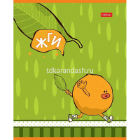 Тетрадь А5 48л клетка "Озорной апельсинчик" на скобе матовая ламинация 5 дизайнов 082845 от магазина "Карандаш"