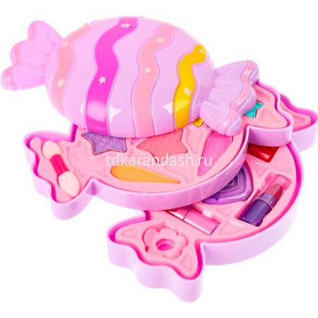 Косметика для девочек "Конфета" (тени для век, помада 3шт, лак для ногтей, 2 заколки) 10407D-UNI-ML от магазина "Карандаш"