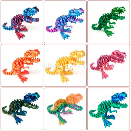 Фигурка 3D "Дракон" 12см подвижный, пластик, 3 вида, 3 цвета 11259-24 от магазина "Карандаш"