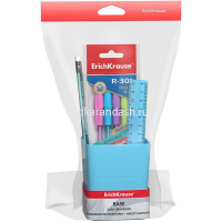 Набор настольный "Base Pastel" 18,5х8х23см 6 предметов, пластик, голубой 53310 от магазина "Карандаш"