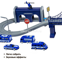 Картинка Железная дорога "Полиция" с электропоездом, 41х29х7см, 66 деталей ВВ6075 от магазина "Карандаш" Железная дорога "Полиция" с электропоездом, 41х29х7см, 66 деталей ВВ6075 от магазина "Карандаш"