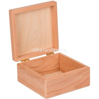 Заготовка для декорирования "Шкатулка квадратная" 14х14х7см бук БУК-01 от магазина "Карандаш"