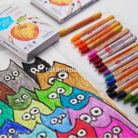 Мелки восковые 24 цвета "Я - Художник!" 8ммх90мм круглые 215411476 от магазина "Карандаш"