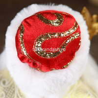 Дед Мороз 40см в красной шубе с пайетками (звук) Т-5552 от магазина "Карандаш"