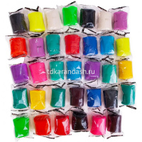 Набор д/лепки из теста 17 цветов 50гр. "Мега лепка" (формочки, штампики, 2 стека, скалка) TA1084 от магазина "Карандаш"