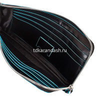 Мультипортмоне "Blue Square" 22,5х11,5х1,5см, 1 отделение, черный, натуральная кожа AC2648B2/N от магазина "Карандаш"