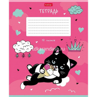 Тетрадь А5 18л клетка "Мяу Котики" на скобе 5 дизайнов 080092 от магазина "Карандаш"