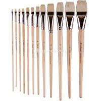 Кисть щетина плоская № 2 (6мм) длинная ручка DK10018/02 от магазина "Карандаш"